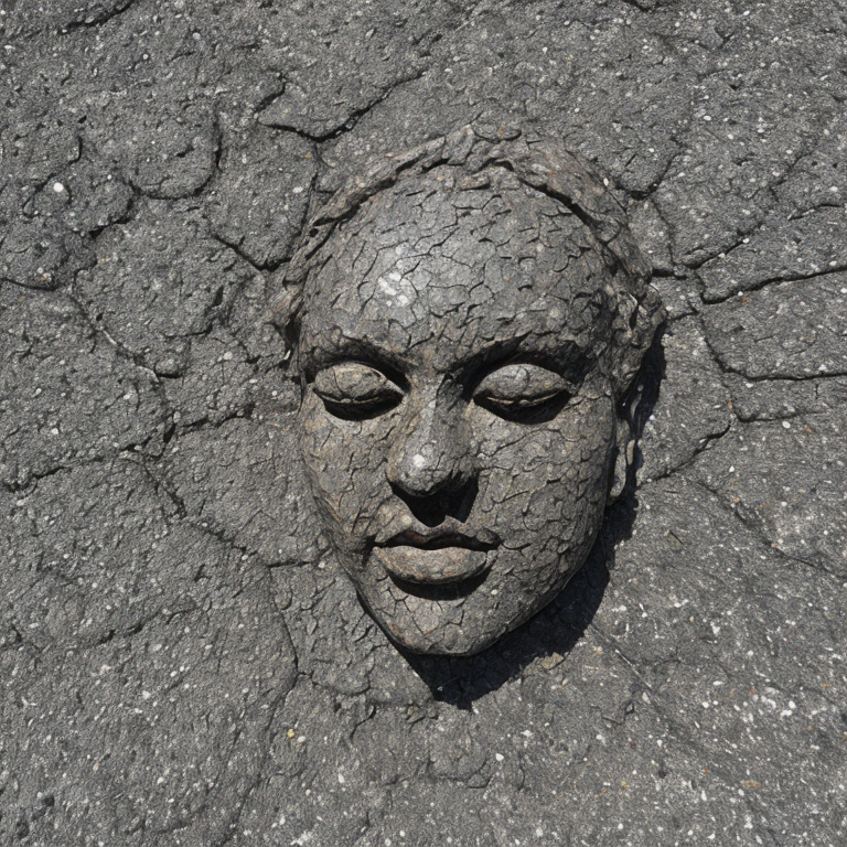 35975-1673488212-sculpture beautiful face, cracked  asphalt texture, weathered, dark, simple background.png